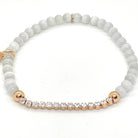 Bratara din argint 925 cu howlit si diamante CZ albe Bratara Lasardo Gioielli