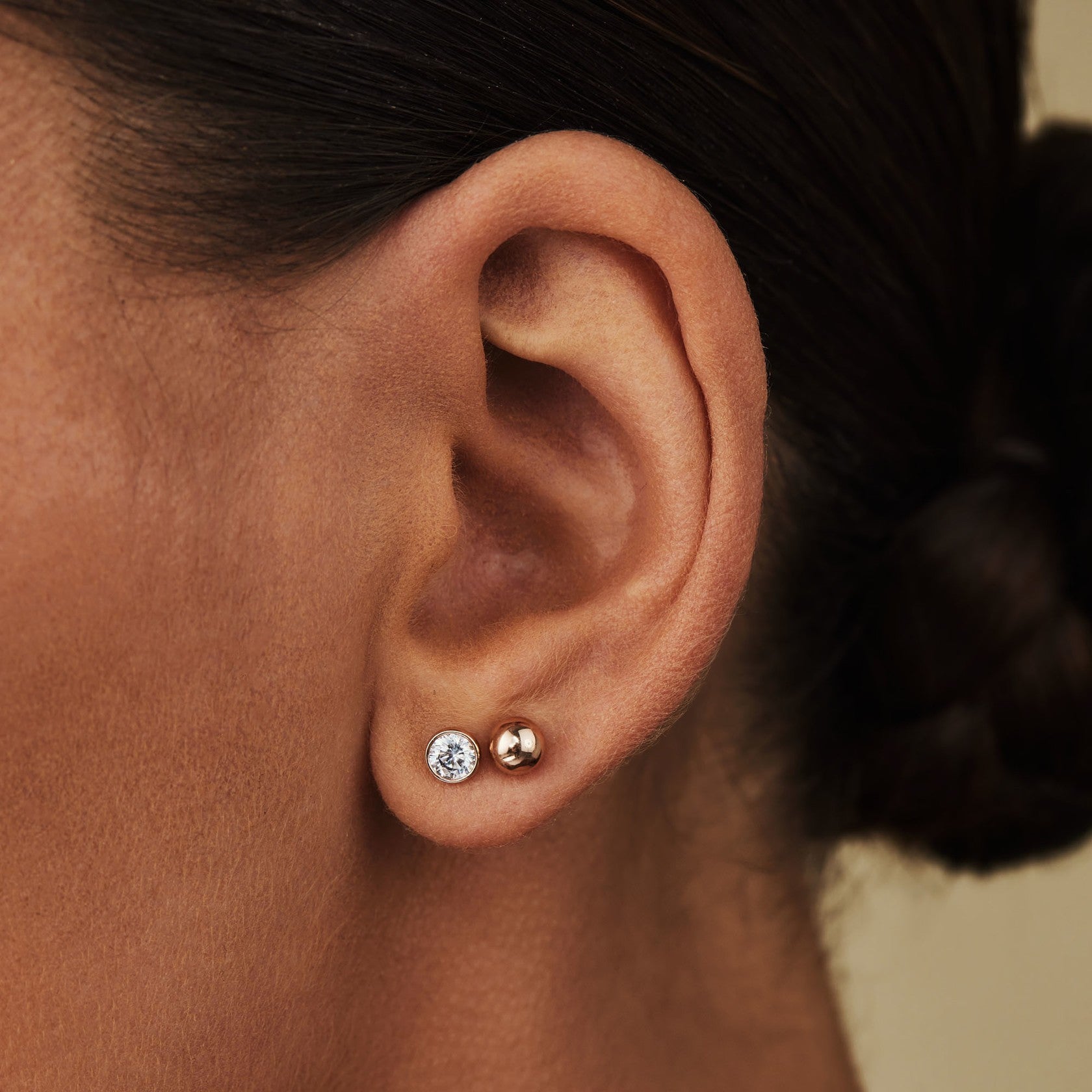 cercei argint bilute rose gold