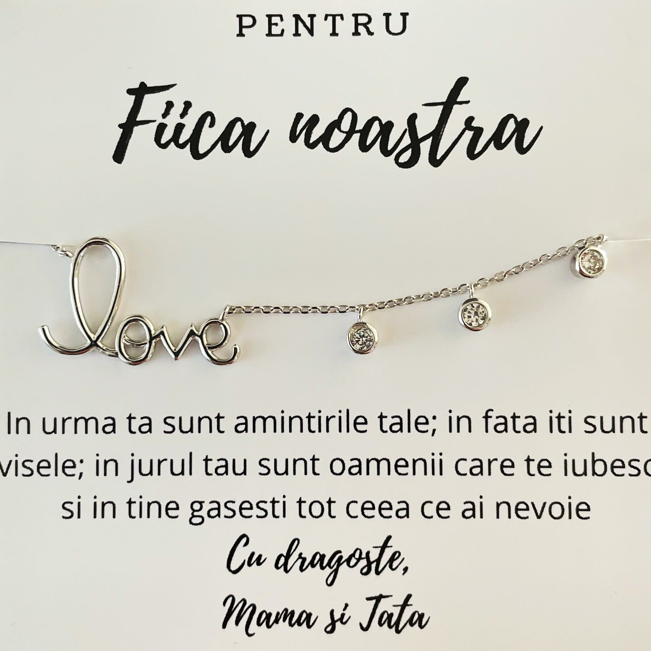 Bratara pentru FIICA NOASTRA din argint 925 rodiat Bratara Lasardo Gioielli