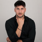 Bratara tennis barbateasca Sector cu Diamante CZ negre Bratara Lasardo Gioielli