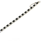 Bratara tennis argint 925 rodiat 0,3 cm cu diamante CZ albe si negre Bratara Lasardo Gioielli