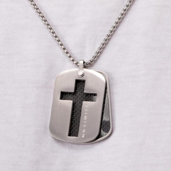 Colier Barbatesc Sector No Limits Cu Doua Placute Colier Lasardo Gioielli