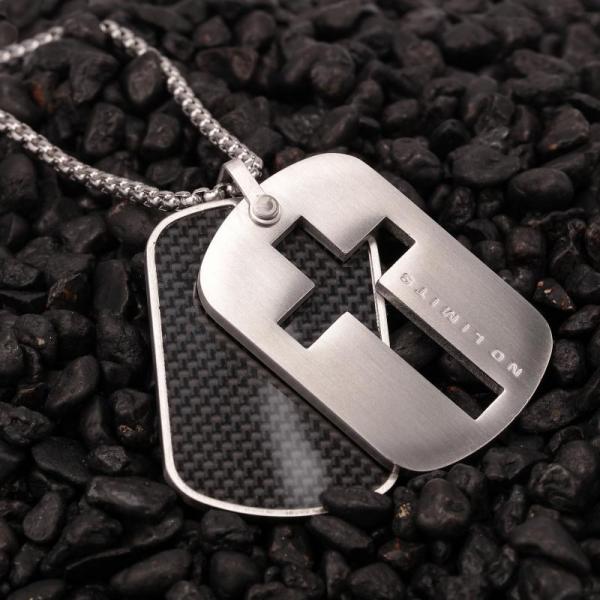 Colier Barbatesc Sector No Limits Cu Doua Placute Colier Lasardo Gioielli