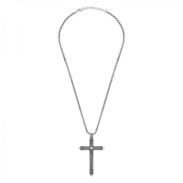 Colier Barbatesc Sector Colectia Rude cu Pandantiv Cruce Colier Lasardo Gioielli