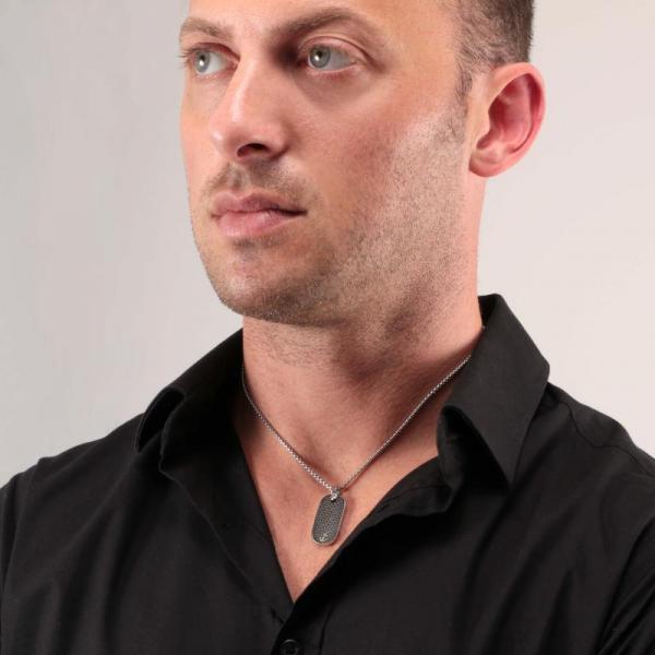 Colier Barbatesc Sector Colectia Basic cu Placuta si Ancora Colier Lasardo Gioielli