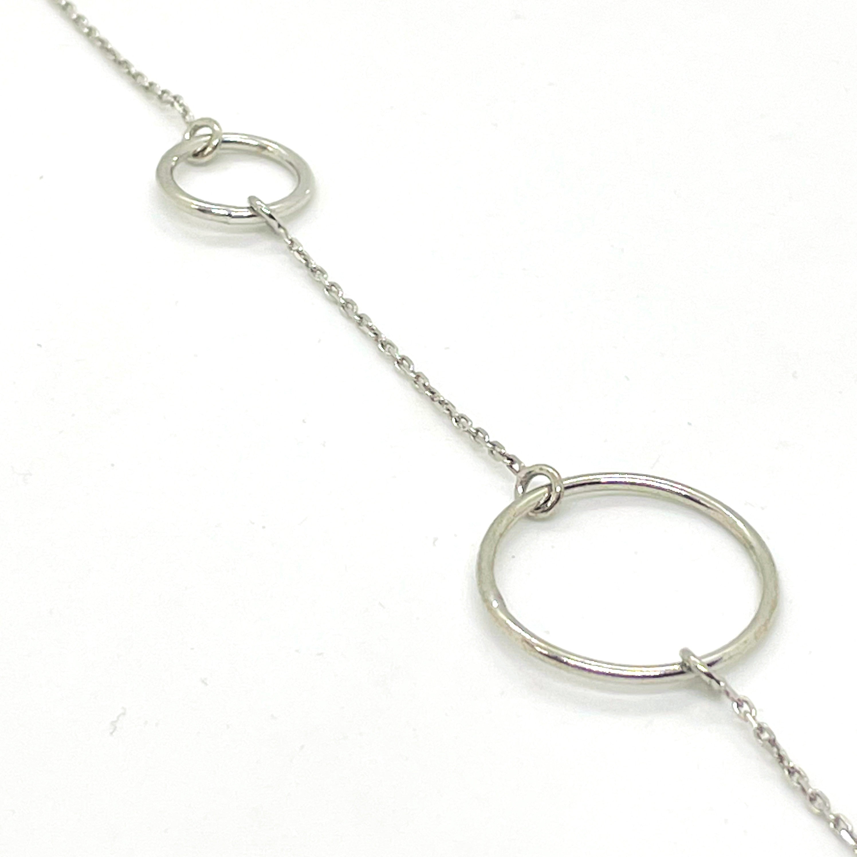 Bratara din argint 925 rodiat cu doua cercuri Bratara Lasardo Gioielli