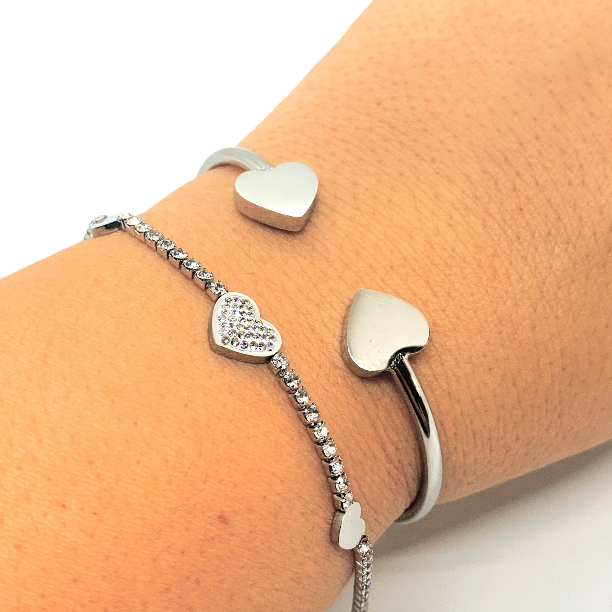 Bratara Tennis Think Positive cu inimi Bratara Lasardo Gioielli