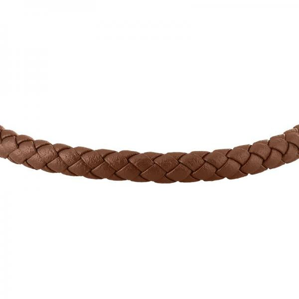 Bratara barbateasca Morellato din piele naturala maro, otel inoxidabil cu accente rose gold Bratara Lasardo Gioielli