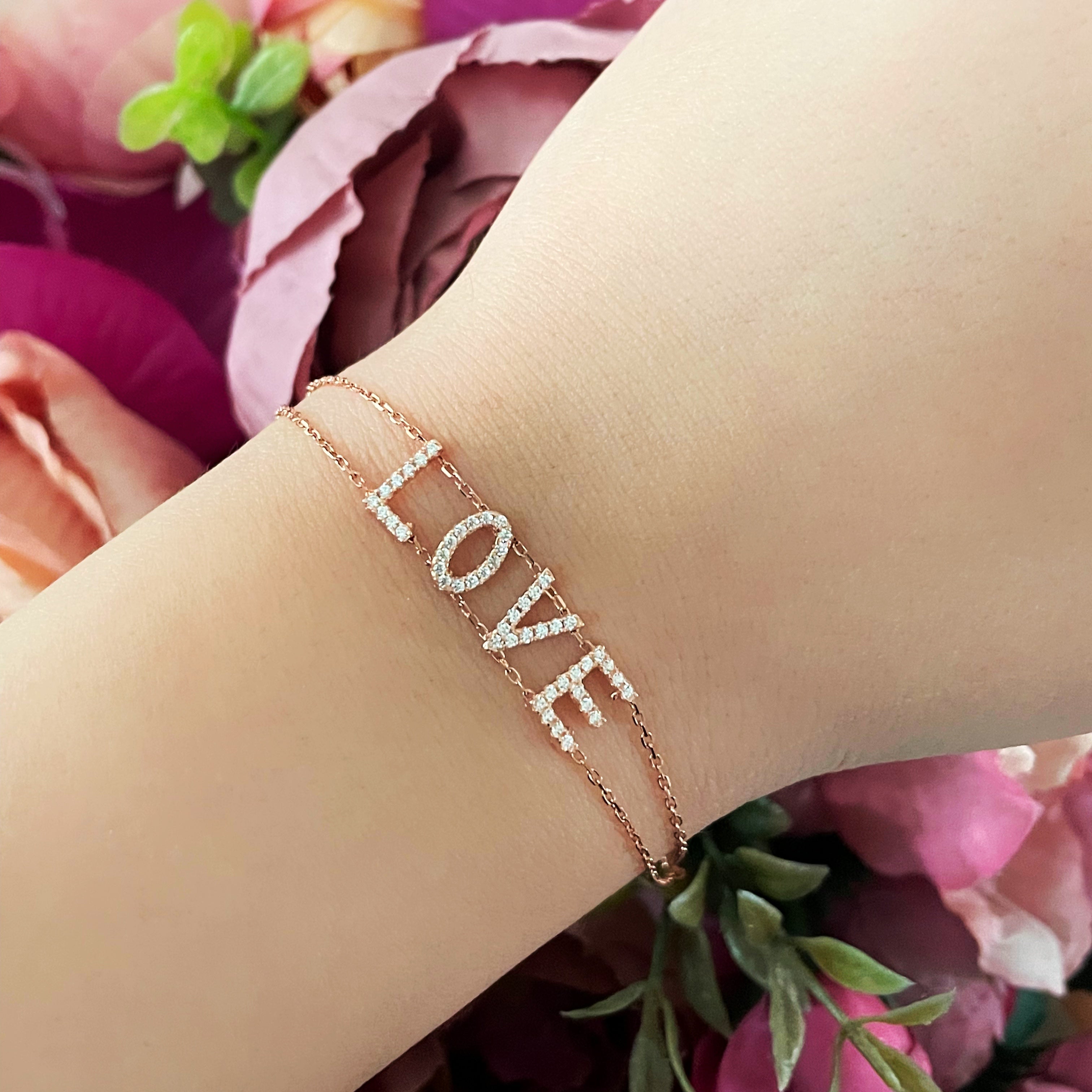Bratara din argint 925 rodiat rose gold, cu mesaj pentru " Fiica nostra" de la mama si tata Bratara Lasardo Gioielli