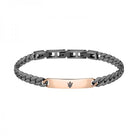 Bratara barbateasca Maserati din otel inoxidabil cu elemente rose gold Bratara Lasardo Gioielli