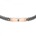 Bratara barbateasca Maserati din otel inoxidabil cu elemente rose gold Bratara Lasardo Gioielli