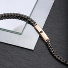 Bratara barbateasca Maserati din otel inoxidabil cu elemente rose gold Bratara Lasardo Gioielli
