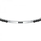 Bratara barbateasca tennis Morellato argintie cu cristale negre colectia Urban Bratara Lasardo Gioielli