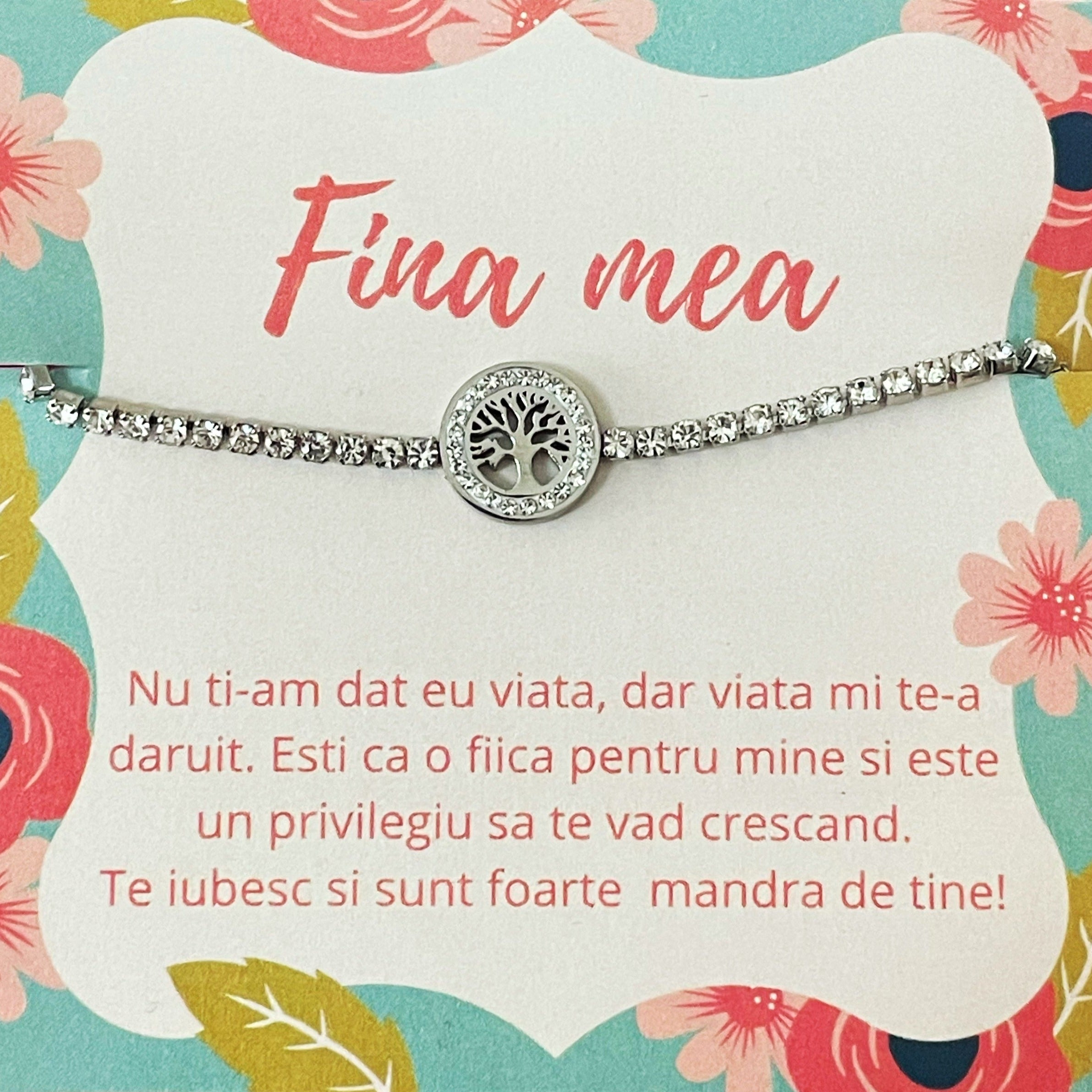Bratara cu pomul vietii cu mesaj pentru FINA MEA Bratara Lasardo Gioielli