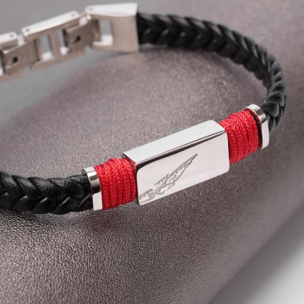 Bratara barbateasca Sector colectia Bandy cu piele naturala bleumarin Bratara Lasardo Gioielli