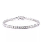 Bratara Tennis Argint 925 Rodiat 0.4 cm cu Diamante CZ Albe Princess Cut Bratara Lasardo Gioielli