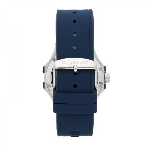 Ceas Barbatesc Automatic Maserati Colectia Potenza Curea Silicon Albastra Ceas Lasardo Gioielli