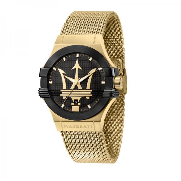 Ceas Barbatesc Maserati Colectia Potenza Curea Tip Mesh Aurie Ceas Lasardo Gioielli