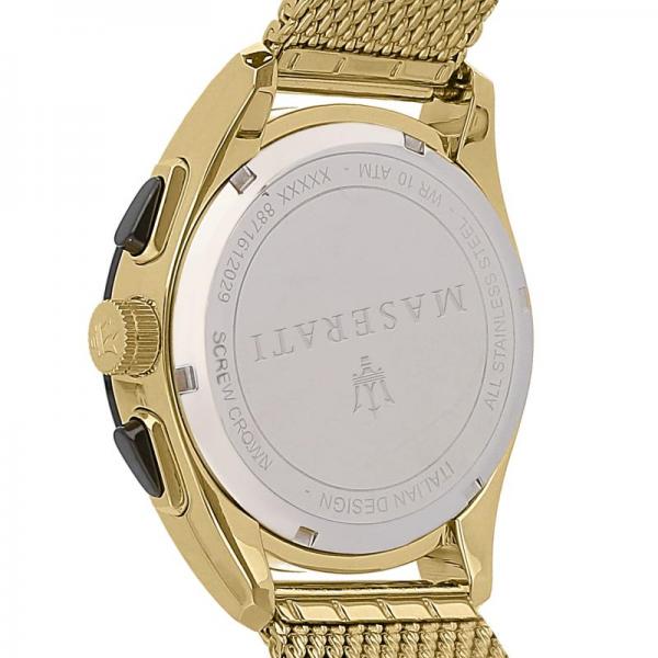 Ceas barbatesc Maserati colectia Traguardo curea mesh aurie Ceas Lasardo Gioielli