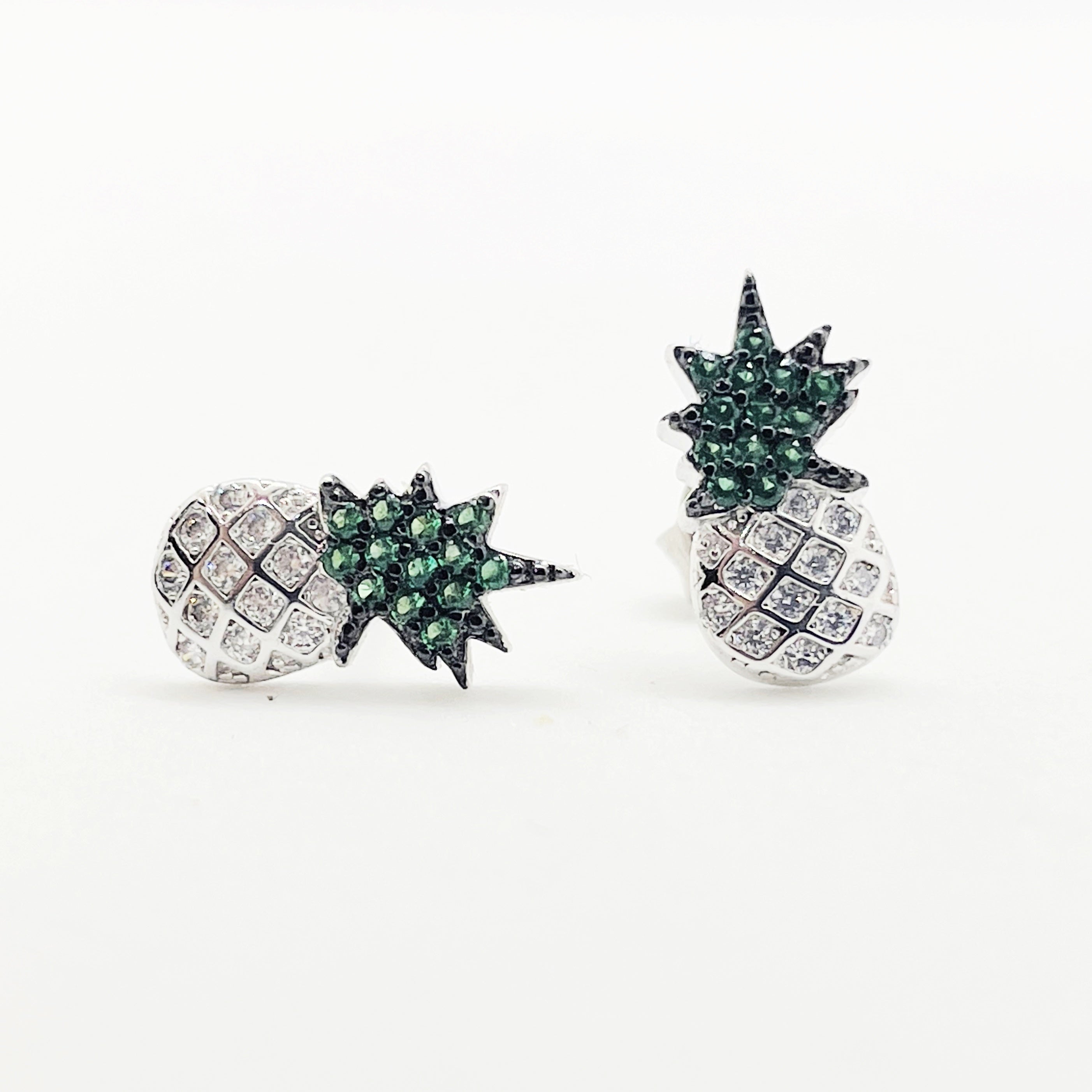 cercei argint ananas