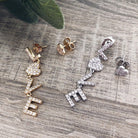 Cercei asimetrici din argint 925 rodiat cu diamante CZ albe Cercei Lasardo Gioielli