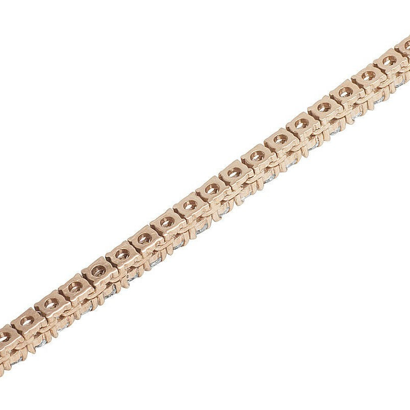 Colier Tennis din argint 925 rodiat rose gold 3mm cu Diamante CZ Colier Lasardo Gioielli