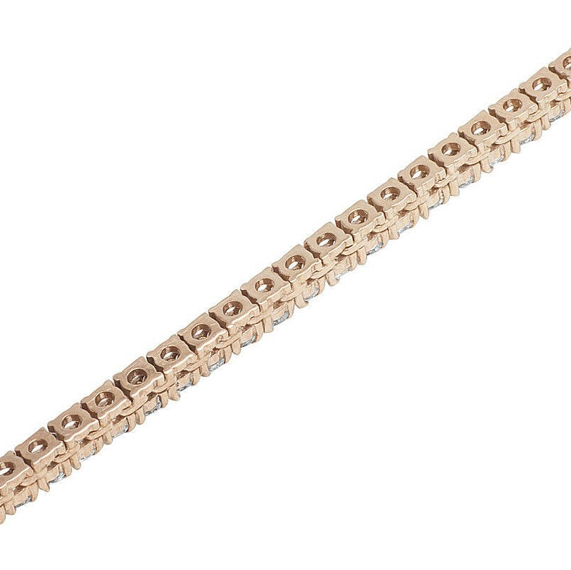 Colier Tennis din argint 925 rodiat rose gold 3mm cu Diamante CZ Colier Lasardo Gioielli