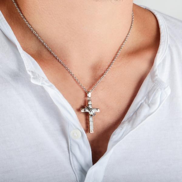 Colier Barbatesc Sector cu Pandantiv Cruce Colier Lasardo Gioielli