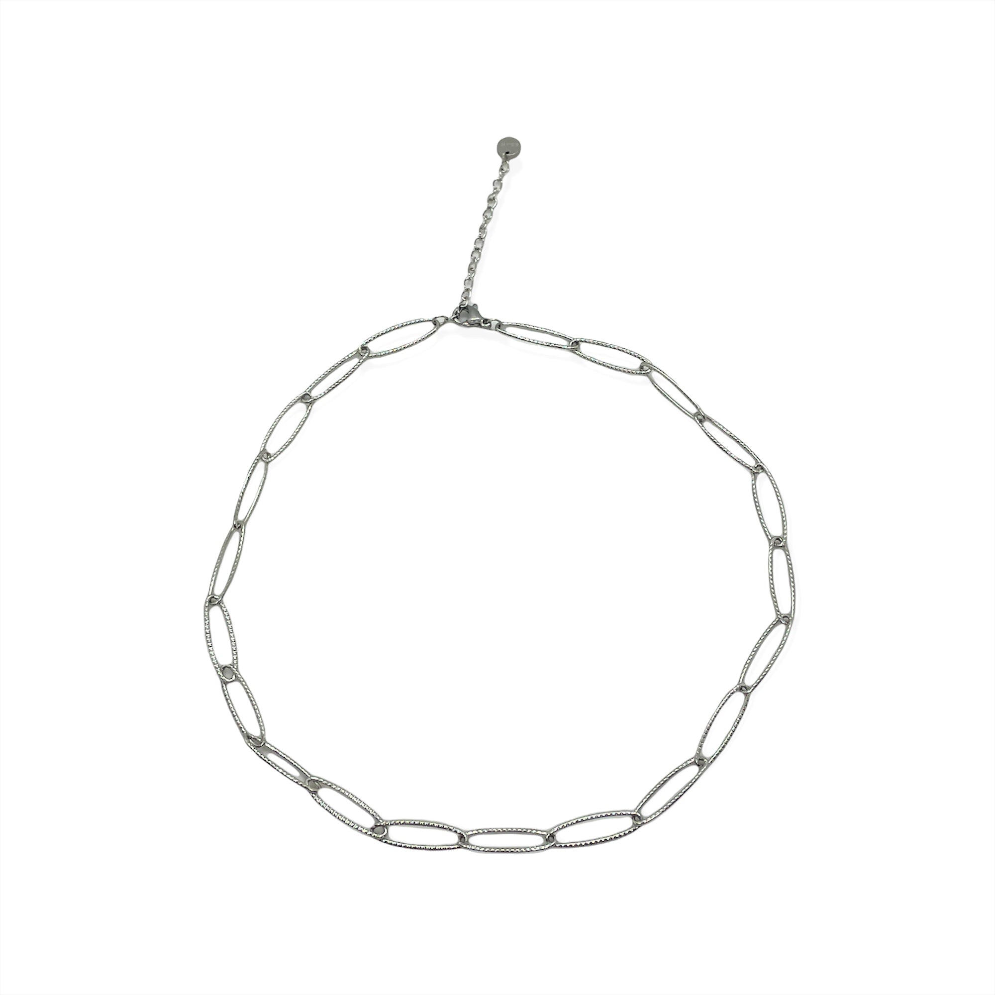 colier argintiu cu zale