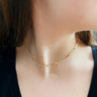 colier argintiu cu zale