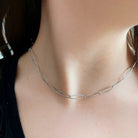 colier argintiu cu zale