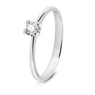 inel solitaire argint