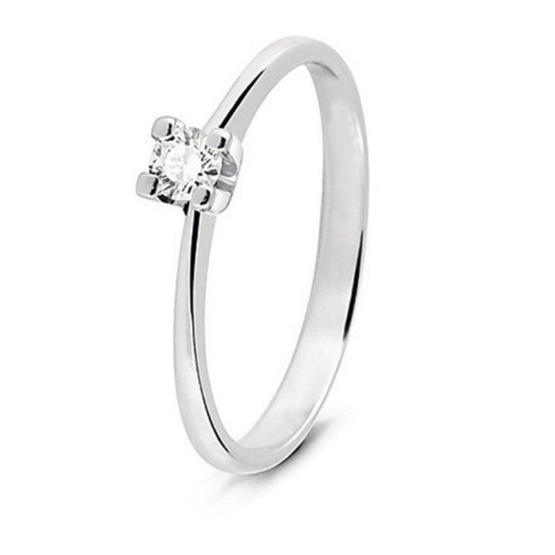 inel solitaire argint