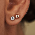 cercei argint bilute rose gold