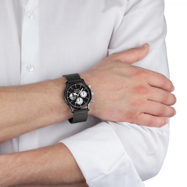 ceas barbatesc sector negru curea mesh