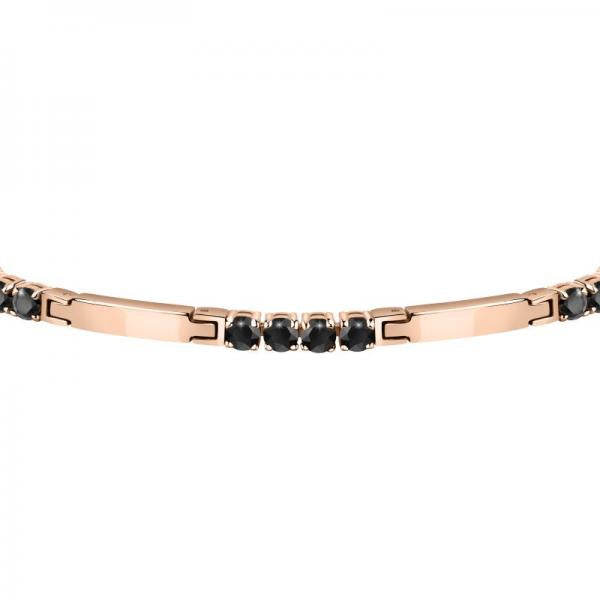 Bratara barbateasca tennis Morellato rose gold cu negru Bratara Lasardo Gioielli