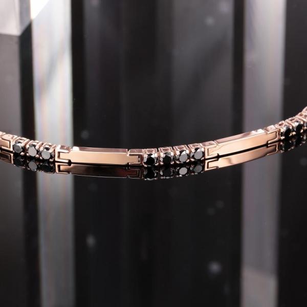 Bratara barbateasca tennis Morellato rose gold cu negru Bratara Lasardo Gioielli