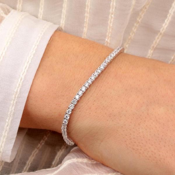 Bratara Tennis Morellato 3mm din argint 925 rodiat cu Diamante CZ albe Bratara Lasardo Gioielli