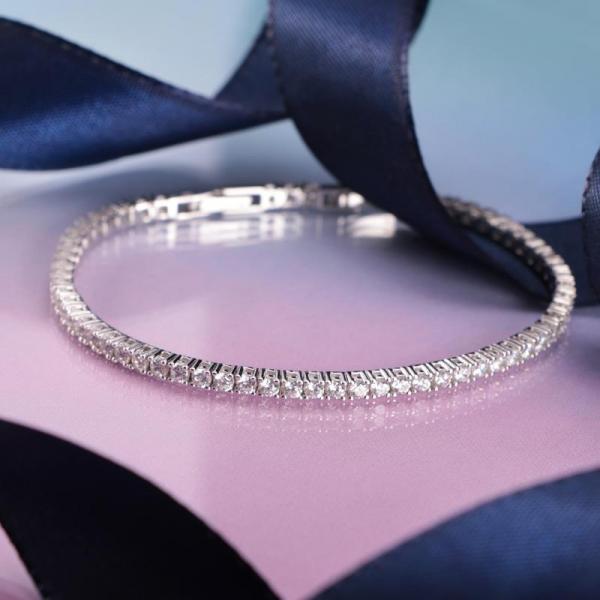Bratara Tennis Morellato 3mm din argint 925 rodiat cu Diamante CZ albe Bratara Lasardo Gioielli
