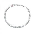 Bratara Tennis Sector argintie cu Diamante CZ albe Bratara Lasardo Gioielli