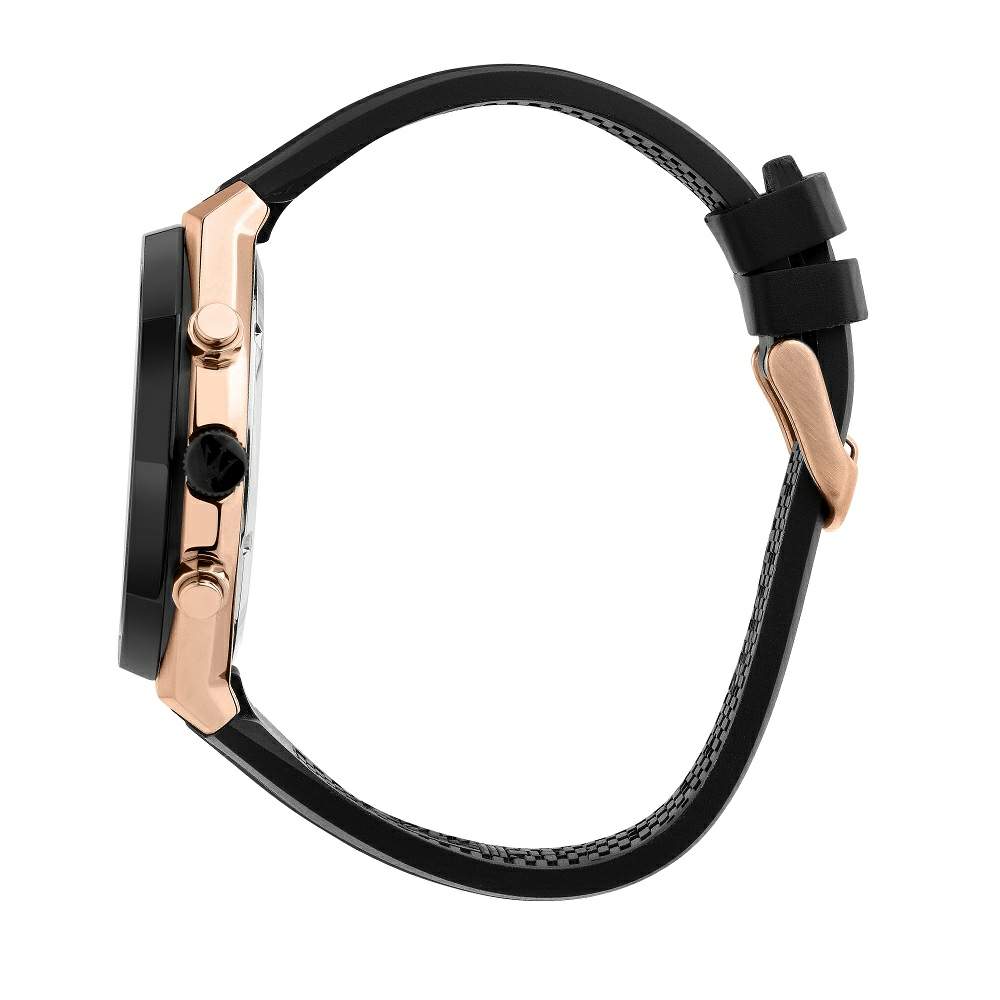 Ceas Barbatesc Maserati Stile Cronograph Curea Silicon Neagra si Elemente Rose Gold Ceas Lasardo Gioielli