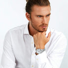 Ceas Barbatesc Sector 240 Chronograph Curea Metalica Argintie Cadran Argintiu Ceas Lasardo Gioielli