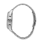 Ceas Barbatesc Sector 270 Dual Time Curea Metalica Argintie Cadran Negru si Elemente Galbene Ceas Lasardo Gioielli