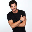 Ceas Barbatesc Sector 270 Multifunction Curea Metalica Argintiu cu Auriu si Cadran Negru Ceas Lasardo Gioielli