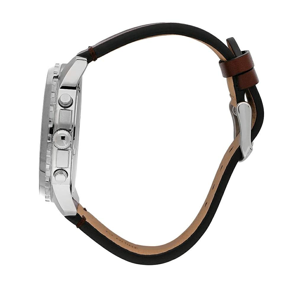 Ceas Barbatesc Sector 550 Multifunction Curea din Piele Maro si Cadran Albastru Ceas Lasardo Gioielli