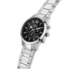 Ceas Barbati Sector 660 Cronograf Curea Metalica Argintie si Cadran Negru Ceas Lasardo Gioielli