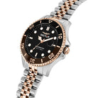 ceas automatic sector argintiu cu rose gold