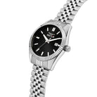 Ceas Barbatesc Sector 240 Curea Metalica Argintie si Cadran Negru Ceas Lasardo Gioielli