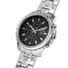 Ceas Barbati Sector 550 Multifunction Bratara Metalica si Cadran Negru Lasardo Gioielli