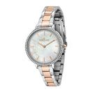 Ceas de dama Morellato 1930, quartz japonez VJ20, bratara bicolor argintiu si rose gold, cadran sidef 32 mm cu indexuri rose gold